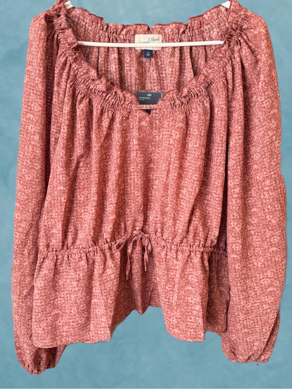 Universal Thread Dusty Rose Peasant Blouse - Women